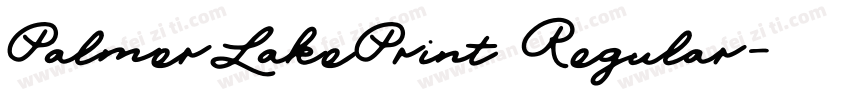 PalmerLakePrint Regular字体转换